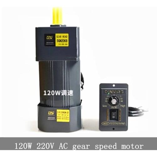 120W 220V AC gear speed motor / geared motor 5IK120RGN-CF motor + speed governor