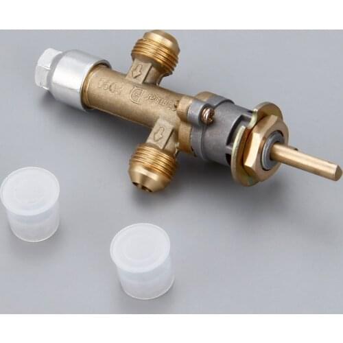 Gas Grill Heater Fire Pit Fireplace Propane Gas Control Valve Safety Valve With Inlet And Outlet 5/8inch 6mm Shaft Replace Part