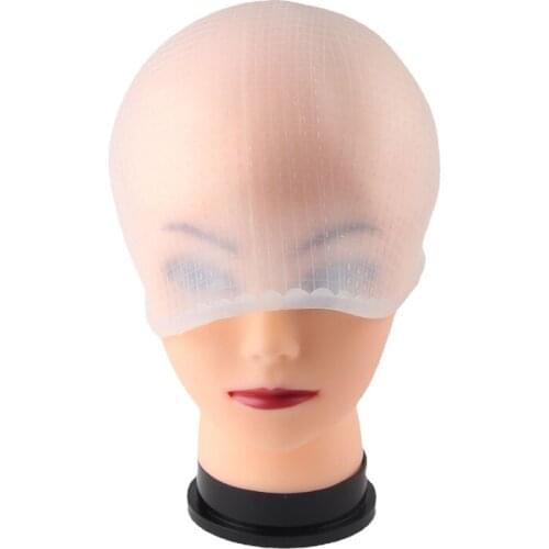 Silicone Highlight Cap Reusable Highlight Hair Cap Salon Hair Coloring Dye Cap with Hooks for Women Girls Dyeing Hair