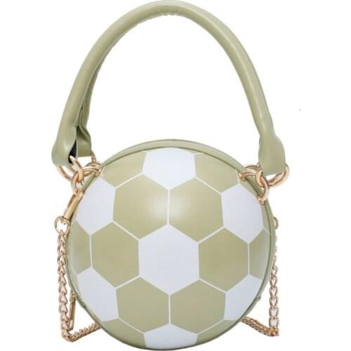 Bag Large Capacity Chain Shoulder Bag Fashion Style Women Casual Football Shape Handbag Zipper Sling