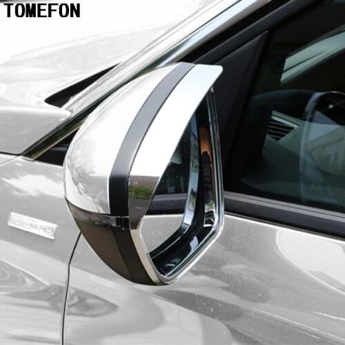 TOMEFON For Peugeot 3008 GT 2017 2018 ABS Chrome Door Rearview Rear View Mirror Eyebrow Cover Trim Car Exterior Styling 2pcs