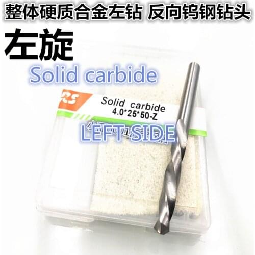 Carbide solid left twist drill bit Tungsten steel drill bit 1.5mm 2 2.5 3 3.5