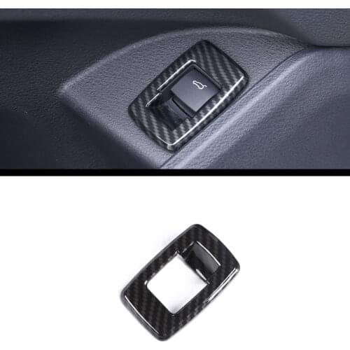 Carbon fiber For BMW X1 F48 2016-19 ABS Chrome Interior Tail Door Switch Frame Button Cover for 2 Series F45 F46 For BMW X2 F47