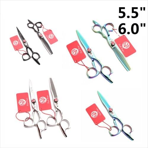 Y9227 5.5" 6” Green Professional Hairdressing Scissors Hair Scissors Professional High Quality Set for Hairdressor Barber Shop