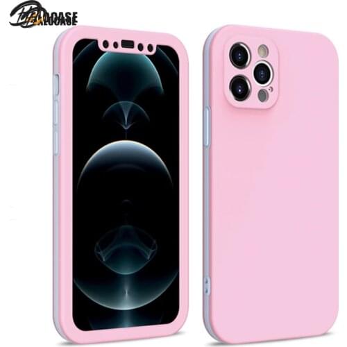 360 Degree Full Cover Protection Phone Case For iPhone 12 11 Pro XS Max Mini XR X 6S 7 8 Plus SE2 Soft Silicone Shockproof Cover