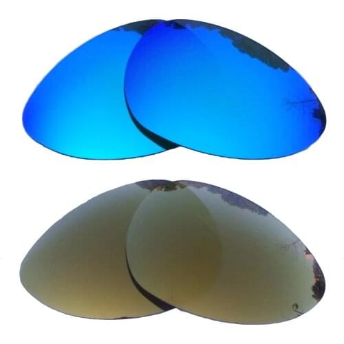 Ice Blue Mirrored & Bronze Gold Mirrored Polarized Replacement Lenses for Crosshair S Frame 100% UVA & UVB
