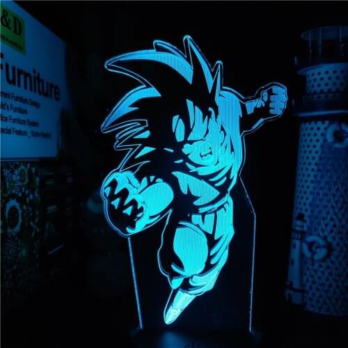 Dragon Ball 3D Night Light Son Goku Anime Figure Decoration Bedside Lighting Home Decor Lights Goku Lampe Home Decor Kid Lampara