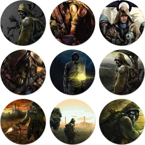 58mm Stalker Clear Sky Icons Pins Badge Decoration Brooches Metal Badges For Clothes Backpack Decoration