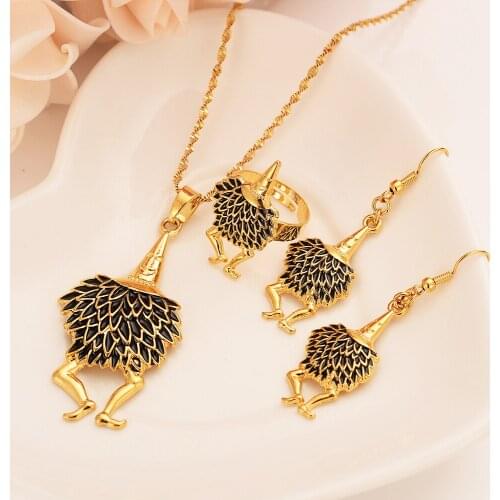 Gold Dubai PNG duke vintage dangle Earrings Necklace Jewelry Sets for Women Girls Jewelry Wholesale accessories best gift