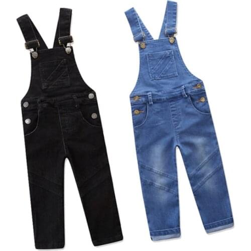 1-6Yrs Children Boys Denim Jumpsuits Denim Sleeveless Romper Summer Causal Cotton Clothing
