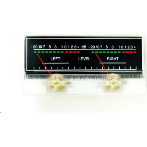 100pcs/Lot SD-319 Panel 2 VU Meter 500uA 680Omega 115x54mm No Lamp