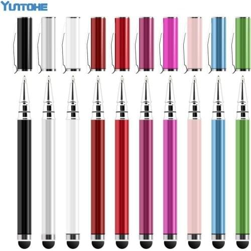 1000pcs/lot Capacitive Touch Screen Stylus with Ball Point Pen for iPad Samsung Galaxy Tab tablet PC