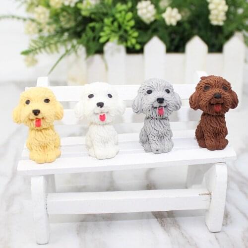 Creative Cartoon Dog Shape Eraser Cute Mini Puppy Eraser Children Stationery School Supplies Gift Eraser for Kids Kawaii Eraser