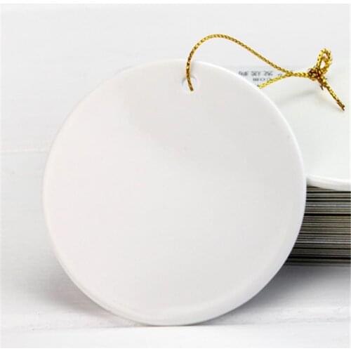 2022 Hot Sales Sublimation Ceramic Circle 3" Ornament Blank 73x73mm