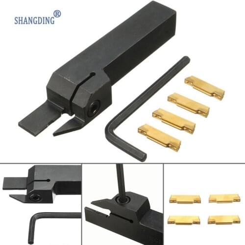 4pcs/set MGMN300 Carbide Inserts with MGEHR1616-3 CNC Lathe Tool Holder Boring Bar For Turning Tools