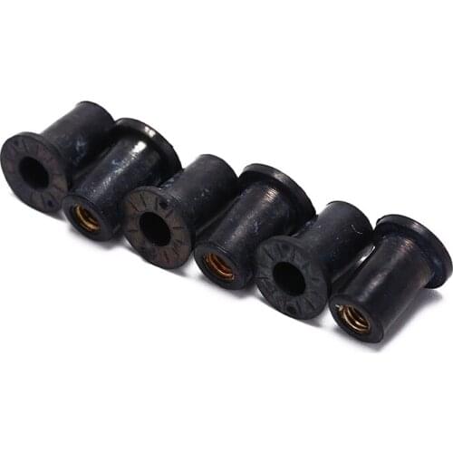 6pcs M4 Rubber Well Nuts Kayak Accessories Blind Fastener Rivet Fishing Kayak Accessories Jack Nuts Windscreen Wellnuts