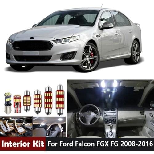 7pcs White Canbus Car LED Interior Lights Package Kit For Ford Falcon FGX FG 2008 2009 2010 2011 2012 2013-2016 Map Trunk Lights