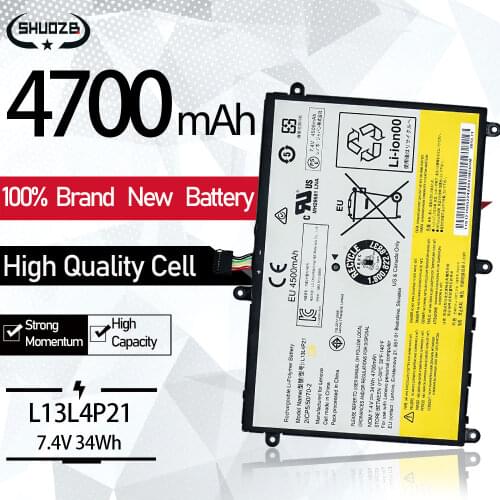 L13L4P21 L13M4P21 Laptop Battery For Lenovo Deapad Ideapad Yoga 2 11 20428 20332 2332 7.4V 34Wh 4700mAh 11.6 inch New