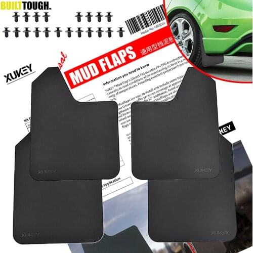 Rally Mudflaps Mud Flaps Splash Guards Mudguard For Ford Fiesta ST ST150 ST180 ST200 ST-LINE 500 ST500 Qty4 Zetec S Ghia XR4 RS