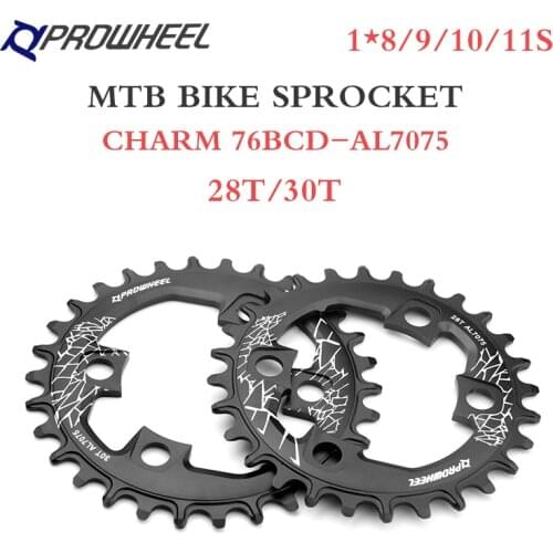 PROWHEEL 76BCD Round Narrow Wide Chainring Mountain bike AL7075 CNC 28T 30T 32T MTB bicycle Crankset Tooth plate Parts 76 BCD