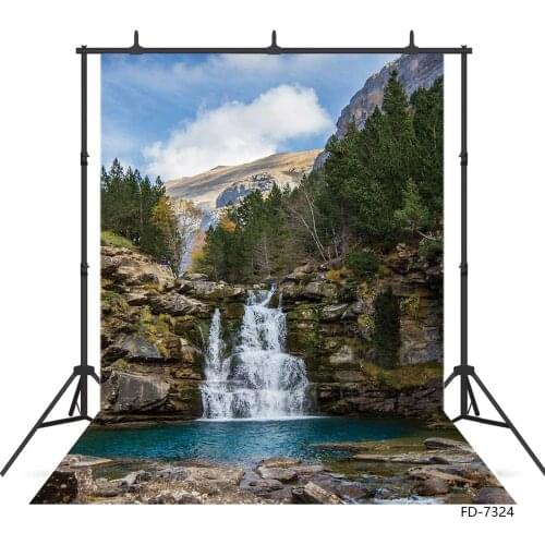 Waterfall Landscape Photo Backgrounds Computer Printed Backdrops Photography Props for Baby Children Portrait Photocall Studio