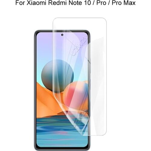 For Xiaomi Redmi Note 10 / Pro / Note 10 Pro Max Screen Protector HD Hydrogel Film Soft 3D Full Cover Guard