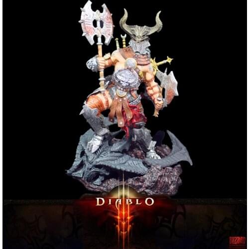Classic Game Diablo 3 Barbarian Four Horsemen tabletop decoration Action Figure Model