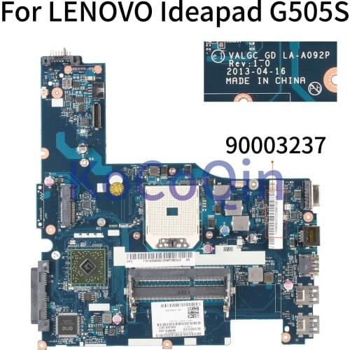 KoCoQin Laptop motherboard For LENOVO Ideapad G505S Mainboard VALGC_GD LA-A092P 90003237