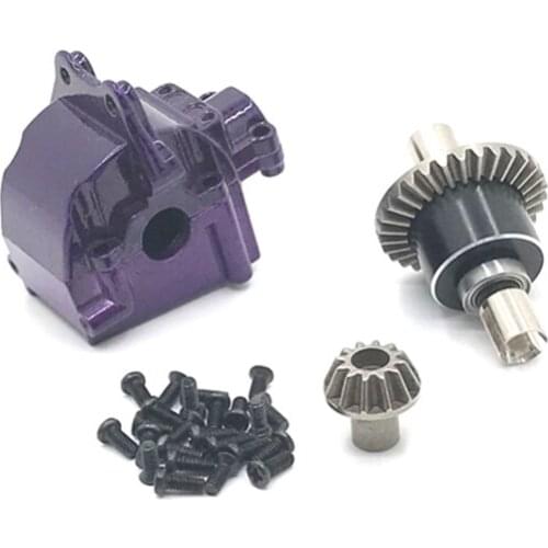 Metal Differential and Gearbox Housing Cover for Wltoys 144001 124019 124018 RC Car Upgrade Parts Accessories,1