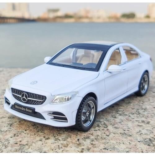 1:32 BENZ C-Class C260L Alloy Car Model Diecast Metal Toy Vehicle Car Model Collection Sound Light High Simulation Kids Toy Gift