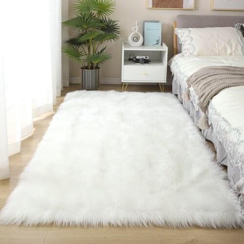 Soft Fur Carpet Livingroom Home Decor Shaggy Carpet Bedroom Cloakroom Faux Fur Rug Bay Window/Balcony Fluffy Rug Sofa Cushion