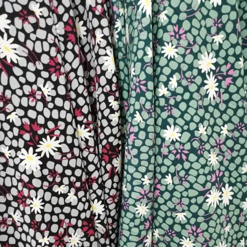 New Daisy Dot Suit Trousers Dress Chiffon Stretchy Fabric Dress Scarf Shirt Skirt Trousers Fabric