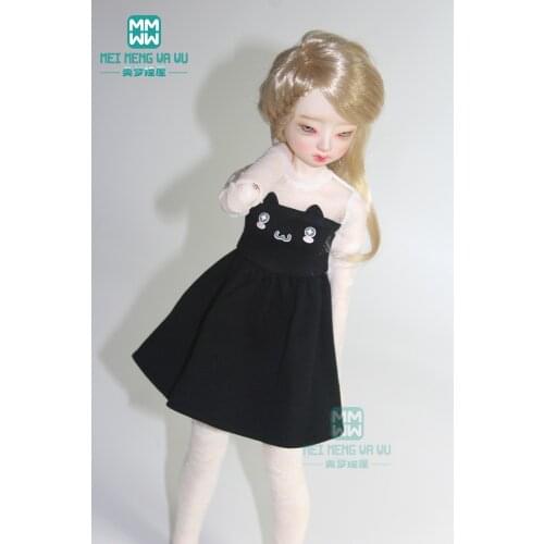 Clothes for doll fits 43cm 1/4 BJD MSD doll fashion Cat ear lace dress pink, blue, black