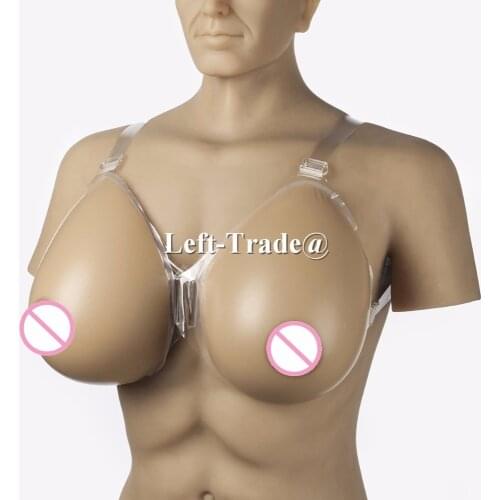 HUGE 4600g/pair strap on crossdresser boobs silicone breast forms for men transsexual