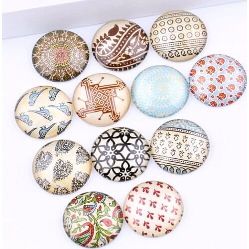 Onwear mix pattern photo round dome glass photo cabochon 12mm 20mm 25mm diy handmade jewelry accessories for pendant earrings