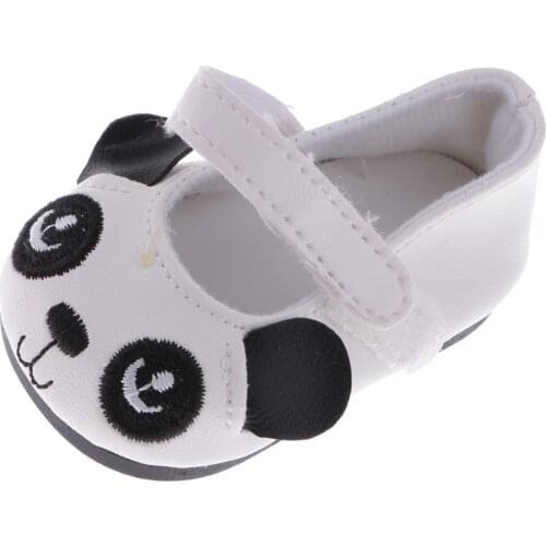 Pair of Panda Designed Shoes for 18 inch American Doll Dolls