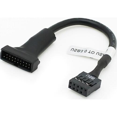 New 1Pcs Motherboard Header Adapter Cord 20 Pin USB 3.0 Male To 9 Pin USB 2.0 Female Adapter Cable