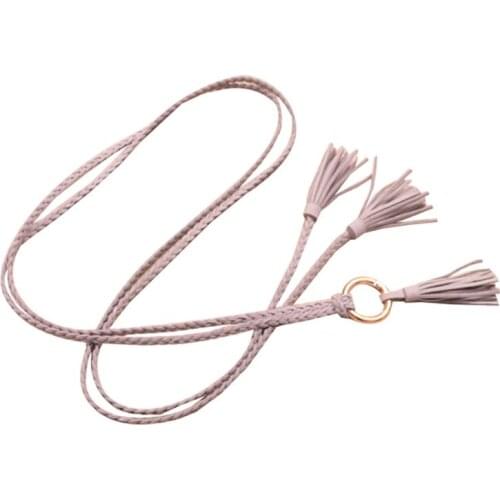 Rope Waist Belt Braided female Belts Fashion Creative Tassel Waist Belt 2020 New Boho Womens Belt Dress Belt For Women