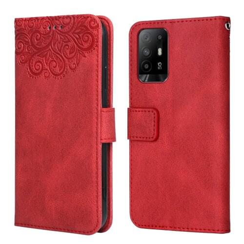 Flower Case Luxury Leather Case for OPPO Reno5 Z 5G Flower CPH2213 CPH2211 Wallet Flip Phone Case for OPPO Reno 5 Z 5G Case