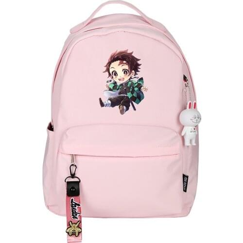 Anime Demon Slayer Demon Slayer Blade Tanjirou Teen Backpack Handbag Student Shoulder School Bag Cartoon Cute Outdoor Backpack