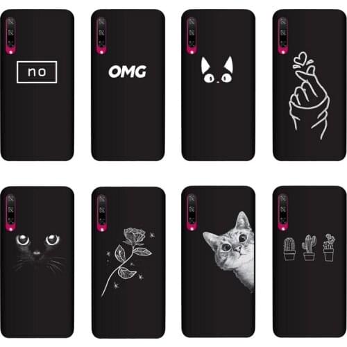 QAQsam Silicone Cover For Huawei Honor Play 3 ASK-AL00x Case Painting Flower Cat Moon Matte Phone Cases Funda