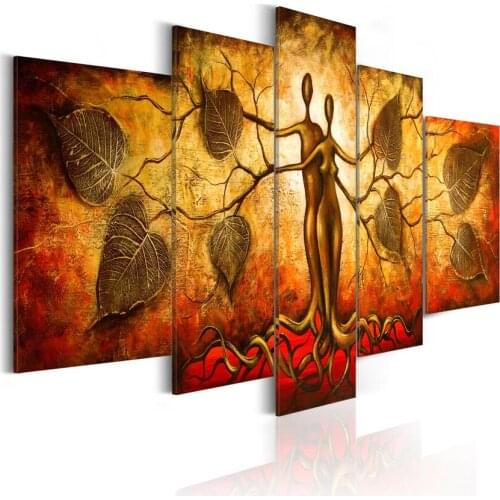 Modern Abstract Love Tree diamond painting 5 pcs full square round picture of rhinestones diamond embroidery diamond mosaic,art