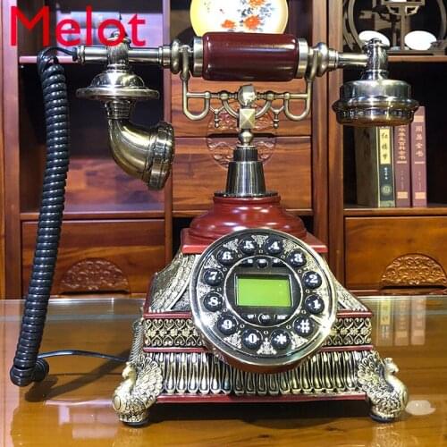 European-Style Retro Telephone Landline Home Antique Telephone Creative Old-Fashioned Turntable Phone Wireless Card Z1