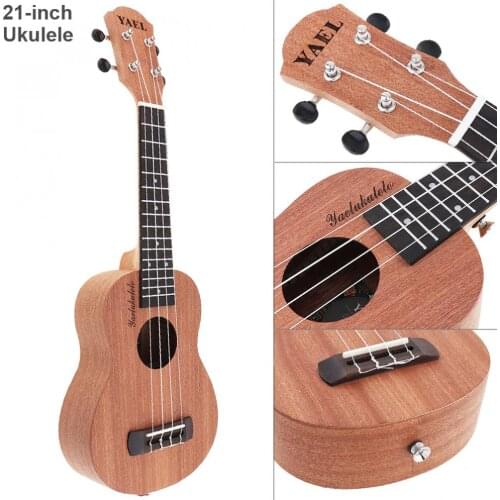 Sale 21 Inch Soprano Ukulele Sapele Wood 15 Fret Four Strings Hawaii Guitar String Musical Instrument
