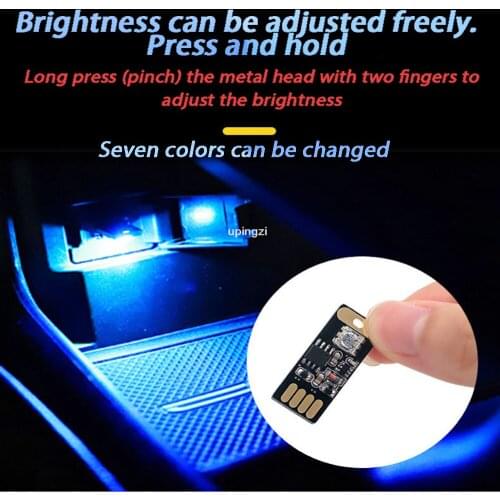 LED Car Interior Decorative Lamps Music Lights With USB Wireless Touch and Sound Control Multiple Modes Auto Atmosphere Light
