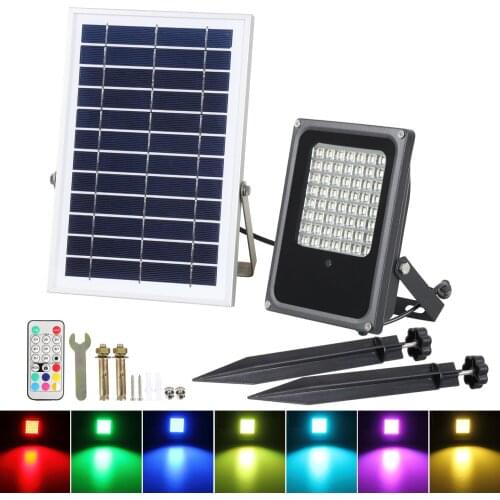 A2 LED Solar Outdoor LED Wall Washers Lamp Garden Lantern 7 Color House Street Road Yard Path