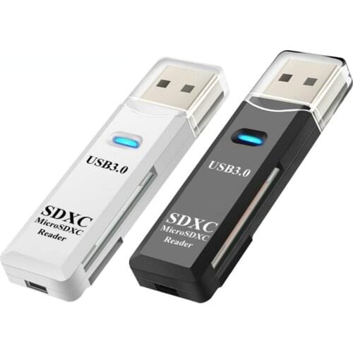 2 IN 1 Card Reader USB 3.0 Micro SD TF Card Memory Reader High Speed Multi-card Writer Adapter Flash Drive Laptop Accessories
