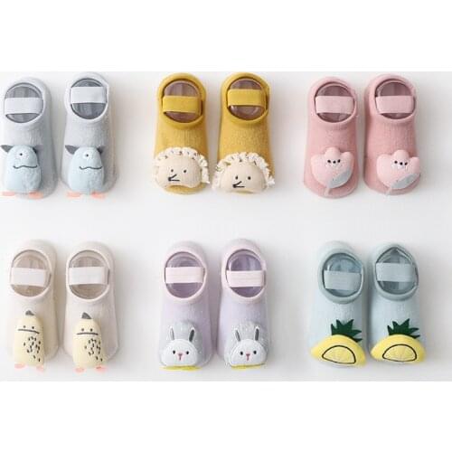 Spring Summer New childrens Floor Socks Baby Home Non-Slip Toddler Socks Anti-Off Strap Socks Doll Newborn Socks