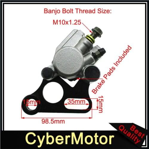 M10x1.25 Rear Hydraulic Disc Brake Caliper For Gio Orion 125cc Pit Dirt Bike Motorcycle