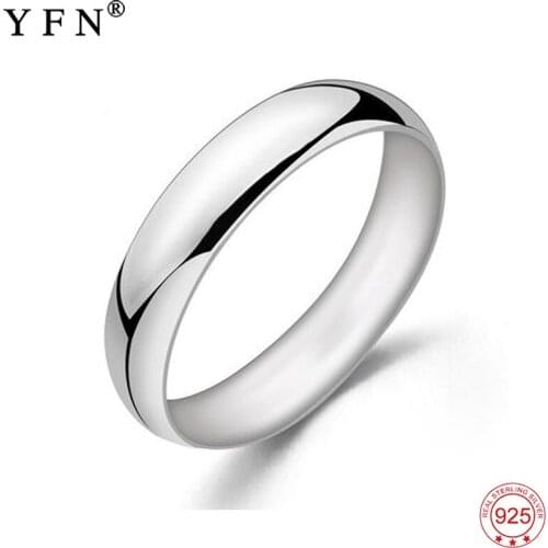 New Bague 925 Sterling Silver Rings Engagement Rings Fashion Jewelry 3mm Width Silver Band Ring 1PC For Women or Men GNJ8881